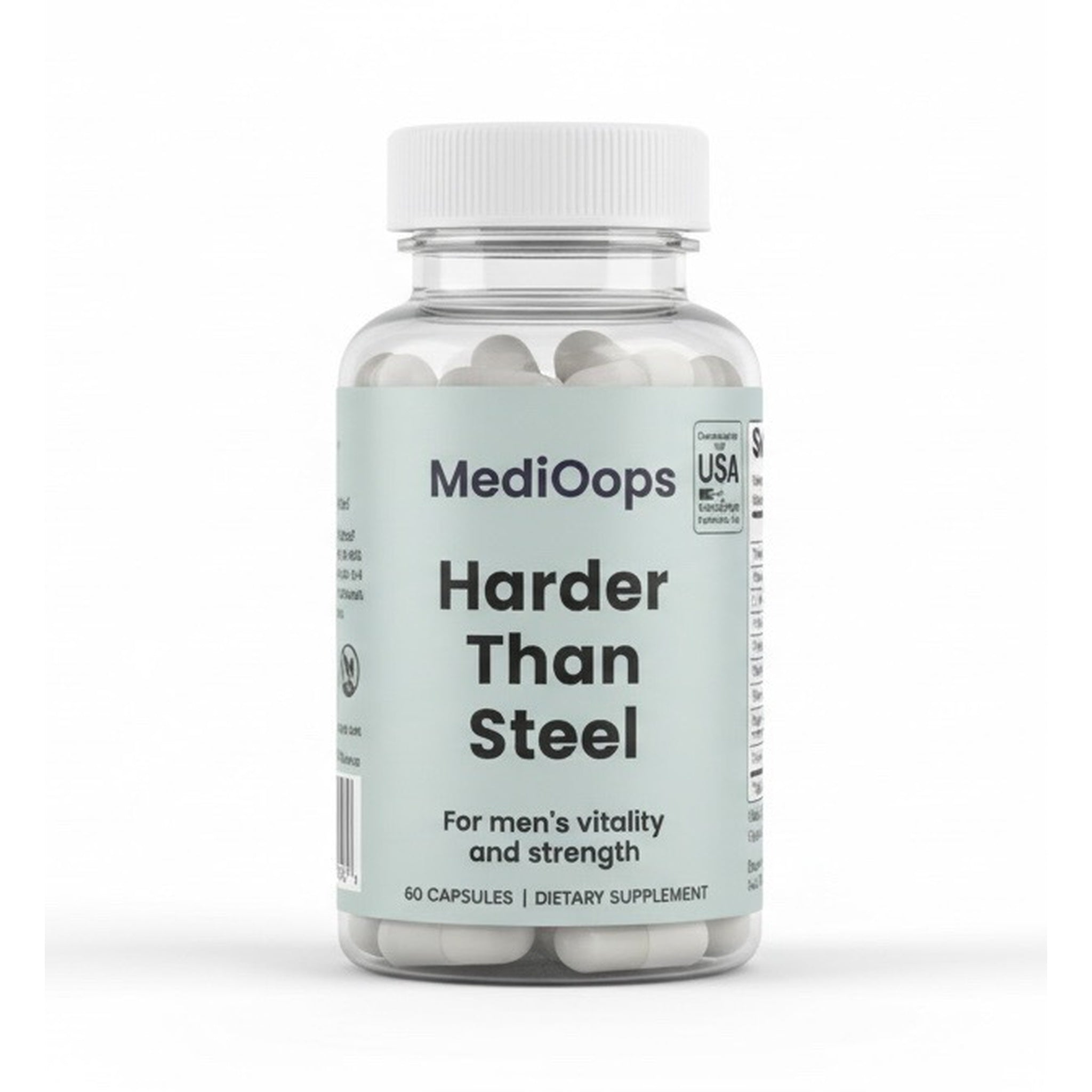 Harder Than Steel - Natural Testosterone & Vitality Booster | Medioops
